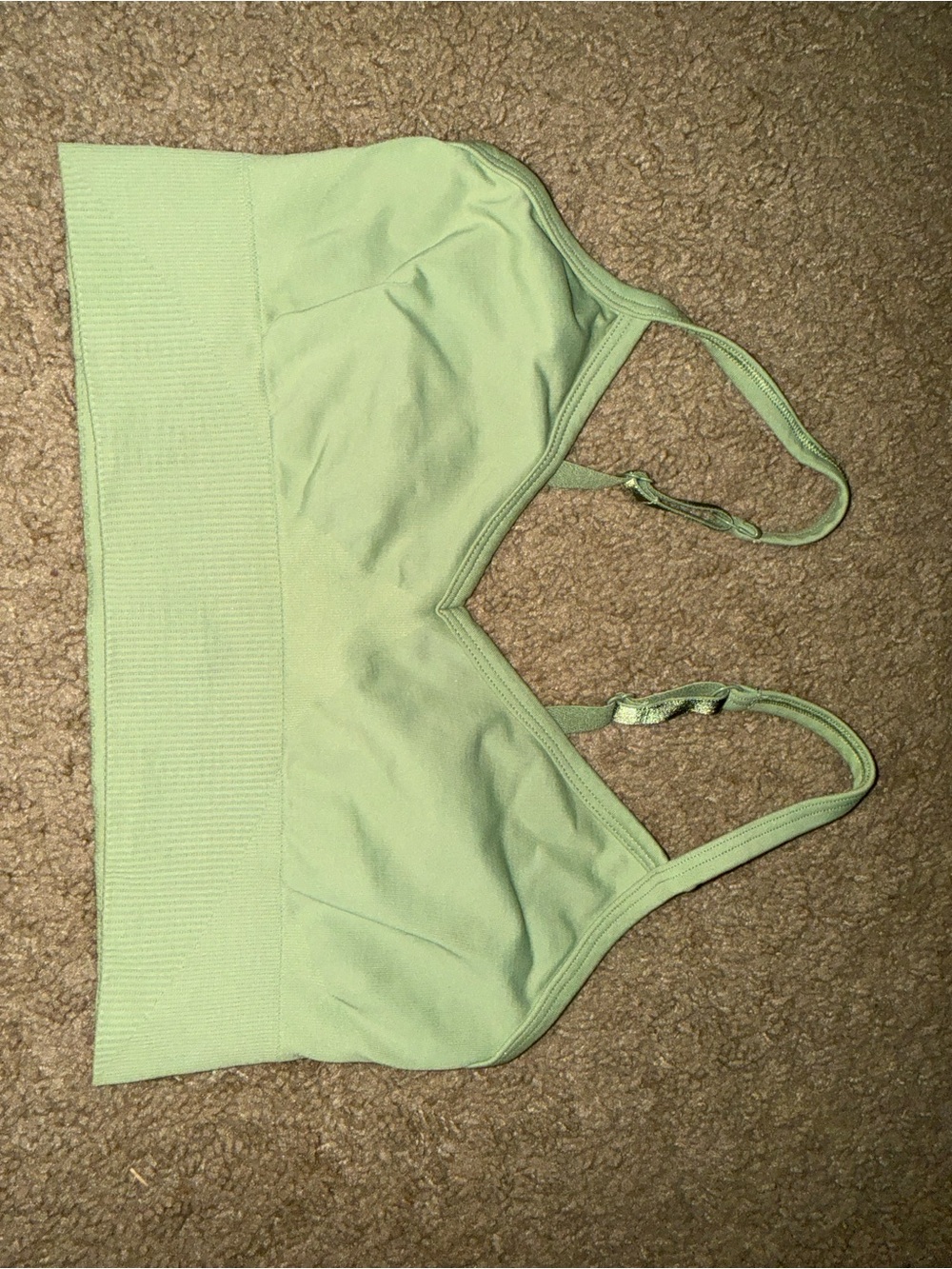 Lululemon Green Seamless Sports Bra